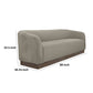 Ino Sofa Almond Gray Polyester Foam Cushions Solid Wood Base 88 Inch By Casagear Home BM320792