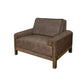 Caisy Accent Chair Chocolate Brown Fabric Foam Cushions Solid Pine Wood By Casagear Home BM320797