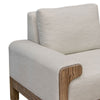 Caisy Accent Chair White Polyester Foam Cushions Brown Solid Pine Wood By Casagear Home BM320800