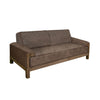 Caisy Loveseat Chocolate Brown Fabric Foam Cushions Solid Wood 69 Inch By Casagear Home BM320804