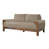 Caisy Loveseat Light Brown Polyester Foam Cushions Solid Wood 69 Inch By Casagear Home BM320808