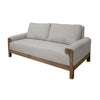 Caisy Loveseat Beige Polyester Foam Cushions Solid Pine Wood 69 Inch By Casagear Home BM320809