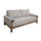 Caisy Loveseat, Beige Polyester, Foam Cushions, Solid Pine Wood, 69 Inch By Casagear Home