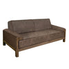 Caisy Sofa, Chocolate Brown Fabric, Foam Cushions, Solid Wood, 93 Inch By Casagear Home