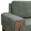 Caisy Sofa Olive Green Polyester Foam Cushions Solid Pine Wood 93 Inch By Casagear Home BM320813