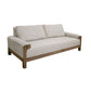 Caisy Sofa, White Polyester, Foam Cushions, Solid Pine Wood Frame, 93 Inch By Casagear Home