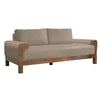 Caisy Sofa, Light Brown Polyester, Foam Cushions, Solid Wood Frame, 93 Inch By Casagear Home