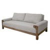 Caisy Sofa Beige Polyester Foam Cushions Solid Pine Wood Frame 93 Inch By Casagear Home BM320816