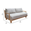 Asic Sofa Almond Gray Polyester Camel Brown Solid Pine Wood 69 Inch By Casagear Home BM320818