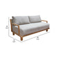 Asic Sofa Beige Polyester Camel Brown Solid Pine Wood Frame 69 Inch By Casagear Home BM320819