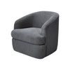 Lessy Swivel Accent Chair Iron Gray Polyester Soft Plush Foam Metal By Casagear Home BM320836