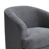 Lessy Swivel Accent Chair Iron Gray Polyester Soft Plush Foam Metal By Casagear Home BM320836