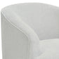 Lessy Swivel Accent Chair Plush Beige Polyester Soft Plush Foam Metal By Casagear Home BM320838