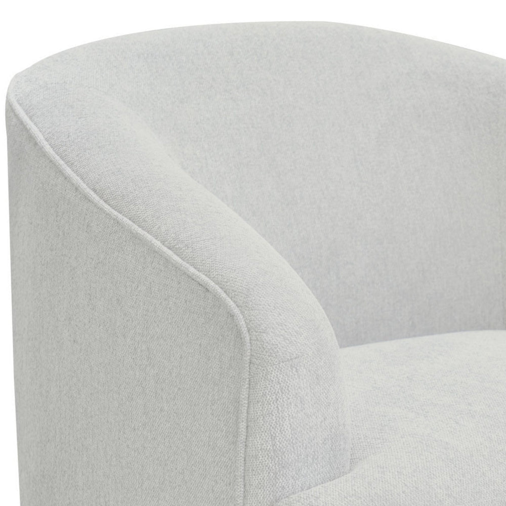 Lessy Swivel Accent Chair Plush Beige Polyester Soft Plush Foam Metal By Casagear Home BM320838