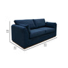 Sian Loveseat Navy Blue Polyester 2 Pillows Solid Pine Wood 69 Inch By Casagear Home BM320850