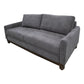 Ata Loveseat Soft Iron Gray Polyester 2 Throw Pillows Brown Solid Wood By Casagear Home BM320859