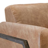 Kelly Loveseat Cognac Brown Faux Leather 2 Throw Pillows Solid Wood By Casagear Home BM320875