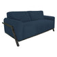 Kelly Loveseat, Navy Blue Polyester, 2 Throw Pillows, Solid Wood, 66 Inch By Casagear Home