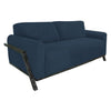 Kelly Loveseat Navy Blue Polyester 2 Throw Pillows Solid Wood 66 Inch By Casagear Home BM320876