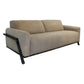 Kelly Sofa, Light Brown Polyester, 2 Throw Pillows, Solid Wood, 91 Inch By Casagear Home