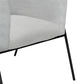 Mika Accent Chair White Polyester Soft Plush Foam Black Metal Frame By Casagear Home BM320885