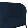 Mika Accent Chair Navy Blue Polyester Soft Plush Foam Black Metal Frame By Casagear Home BM320888