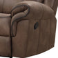 Arisa Manual Glider Recliner Chair Brown Faux Leather Pillow Arms By Casagear Home BM321083