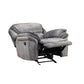 Arisa 3pc Sofa Loveseat Chair Manual Recliner Set Gray Faux Leather By Casagear Home BM321084