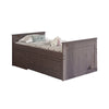 Mari Twin Captain Bed with Drawers Rustic Brazilian Pine Wood Gray By Casagear Home BM321093