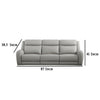 Cory Manual Recliner Sofa 87 Inch Solid Wood Light Gray Polyester By Casagear Home BM321098