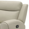 Cobe Manual Recliner Chair Solid Wood and Soft Top Grain Beige Leather By Casagear Home BM321100