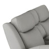 Cobe Manual Recliner Loveseat 41 Inch Center Console Grain Gray Leather By Casagear Home BM321103