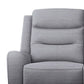 Clair Manual Recliner Sofa Scroll Arms 47 Inch Solid Wood Gray Fabric By Casagear Home BM321109