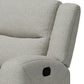 Gira Manual Recliner Chair with Contour Armrest Wood Frame Beige Fabric By Casagear Home BM321110