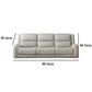 Gira Manual Recliner Sofa with Contour Armrest Solid Wood 88 Inch Beige By Casagear Home BM321112