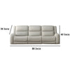 Gira Manual Recliner Sofa with Contour Armrest Solid Wood 88 Inch Beige By Casagear Home BM321112