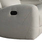 Gira Manual Recliner Loveseat with Center Console 79 Inch Wood Beige By Casagear Home BM321113