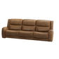 Leos Sofa Manual Reclining Contour Armrest 88 Inch Wood Brown Leather By Casagear Home BM321116