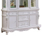 Zenie Buffet Cabinet and Hutch Classic Carved Details White Solid Wood By Casagear Home BM321131