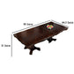 Zenie Dining Table Extension Leaf 77-95 Inch Cherry Brown Solid Wood By Casagear Home BM321132