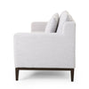 Noah Sofa 3 Pillows Light Gray Polyester Upholstery Brown Wood 80 Inch By Casagear Home BM321148