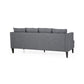 Lara Sofa 4 Throw Pillows Gray Polyester Upholstery Black Wood 86 Inch By Casagear Home BM321150