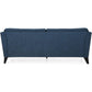 Reed Sofa 2 Side Pillows Blue Polyester Upholstery Black Wood 83 Inch By Casagear Home BM321154