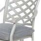 Wynn Outdoor Dining Swivel Chair Set of 2 Lattice Back Aluminum Gray By Casagear Home BM321163