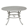 Wynn Outdoor Patio Dining Table 49 Inch Round Lattice Top Aluminum Gray By Casagear Home BM321166