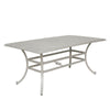 Wynn Outdoor Patio Dining Table, 68 Inch Rectangle, Trestle Aluminum, Gray By Casagear Home