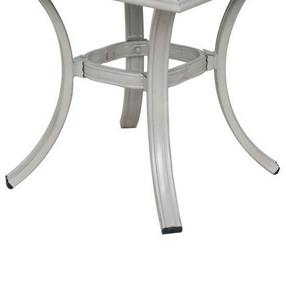 Wynn Outdoor Standard End Table 22 Inch Square Aluminum Gray Finish By Casagear Home BM321168