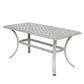 Wynn Outdoor Coffee Table 43 Inch Rectangle Top Aluminum Gray Finish By Casagear Home BM321169