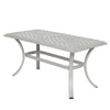 Wynn Outdoor Coffee Table 43 Inch Rectangle Top Aluminum Gray Finish By Casagear Home BM321169