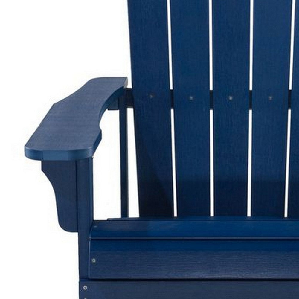 West Outdoor Patio Adirondack Chair 30 Inch Wood Style Blue Finish By Casagear Home BM321171